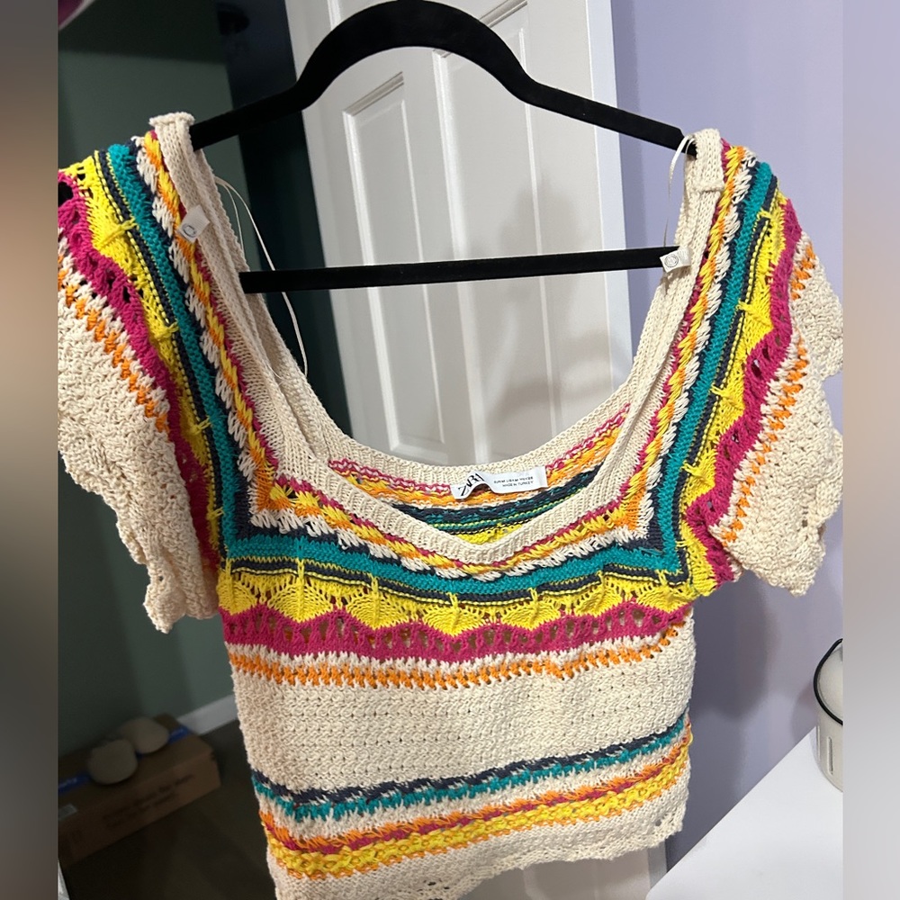 Crochet Zara top. Never worn